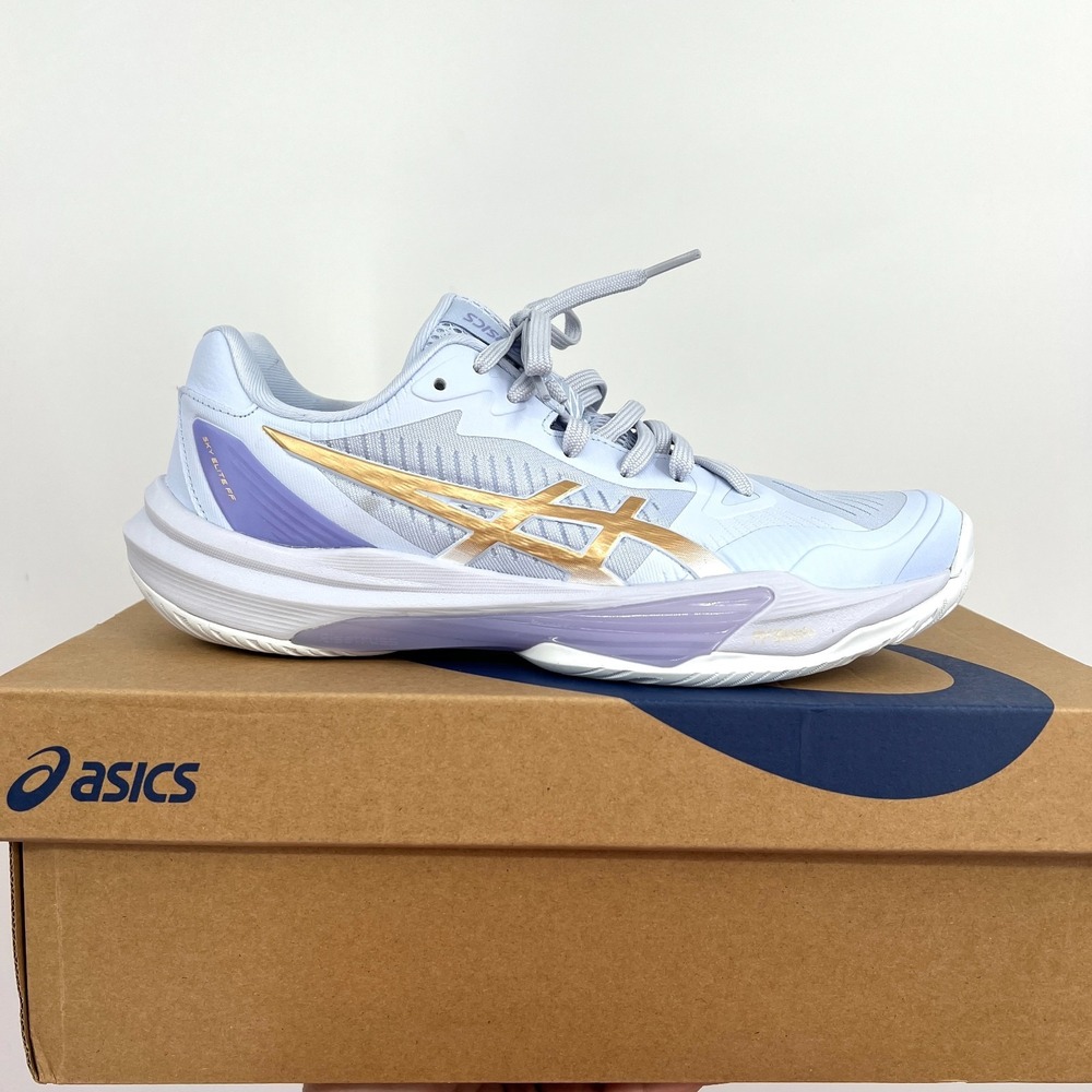NEW Asics sky elite ff 3 blue fade champagne Volleyball sneaker shoes 8 H wide